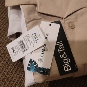 Cubavera Beige Button-Up Shirt